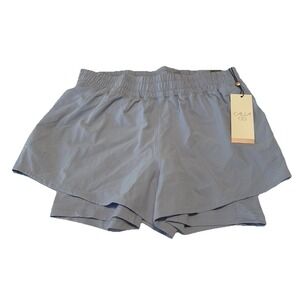 CALIA Womens Small Dusk Blue 5" Inseam Mid Rise 2 Infinity Short NWT Activewear